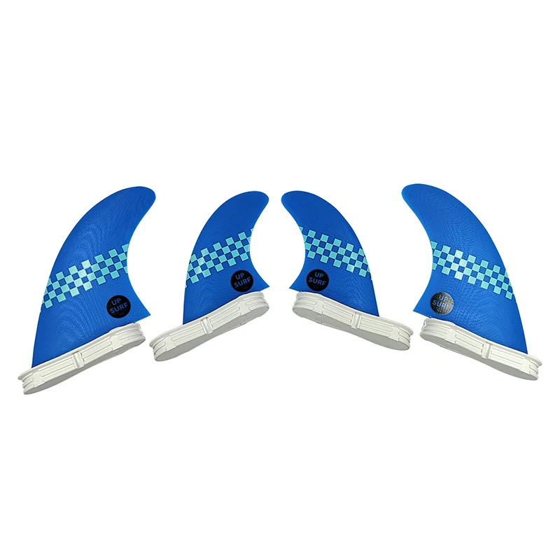 

UPSURF FCS 2 Quad Fins Fiberglass Surfiung M+GL 4 Fins Set Double Tabs 2 Surfboard Fins Twin Rear Fins+Twin Side Fins Quad Set