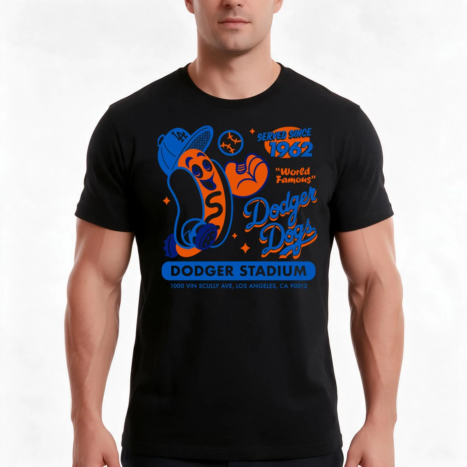 Dodger Dogs Since 1962 T-Shirt, Summer Casual Cotton Tee, Oversized Streetwear Tops, Vintage Graphic Print, Unisex Men Women