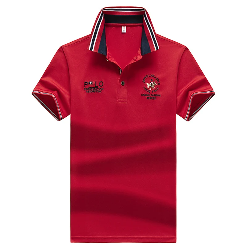 Men`s Summer Jersey Golf Shirts Performance Moisture Wicking Mens Embroidery Polo Shirt Fashion Dry Fit Short Sleeve Polo Hombre