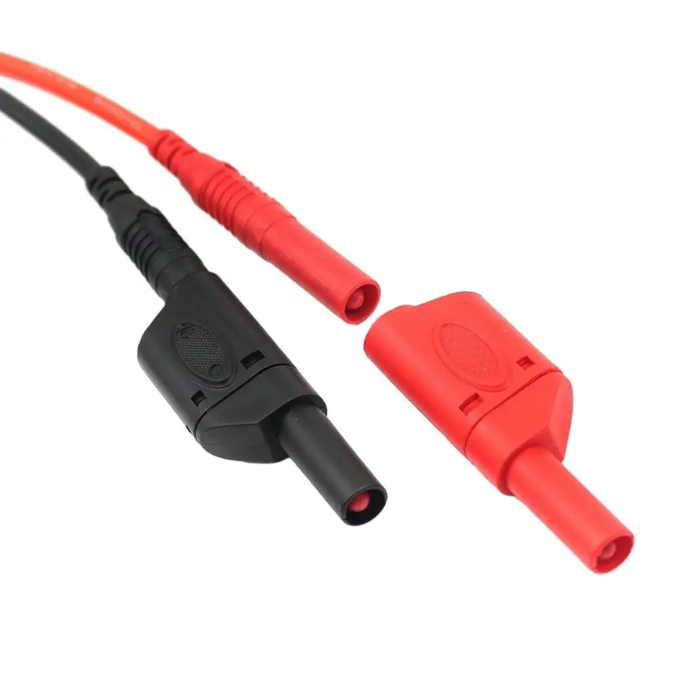 Safety 4MM Banana Plug Stackable Black Red Banana Plug Wire Solder Safety Sheath Insulated Safety