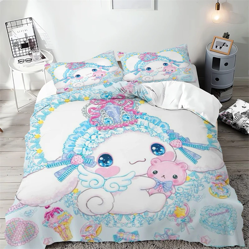 Kuromi Duvet Cover Multi-piece Set for Children and Adults Gifts Single Double Bed Multi-size Room Decoration Bedding Set