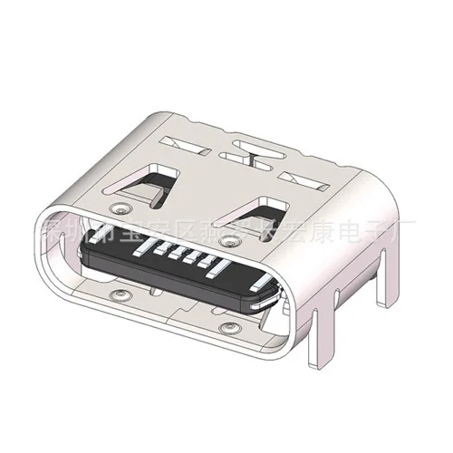 For USB TYPE-C 16PIN female seat, waterproof female seat, with column, full patch SMT single row 16pin female seat