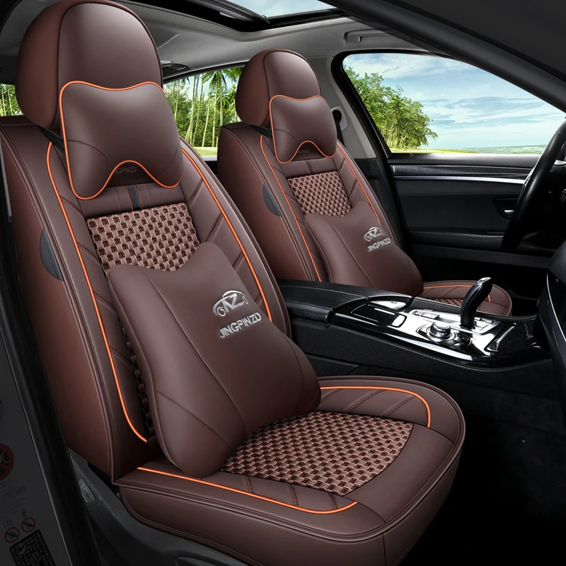 Summer ultra-thin leather ice silk car five-seat general purpose cushion fully surround seat cover four seasons general purpose