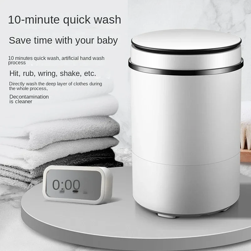 Portable Washing Machine Small Baby Underwear Semi-automatic Dormitory Household Small Socks Washing Machine