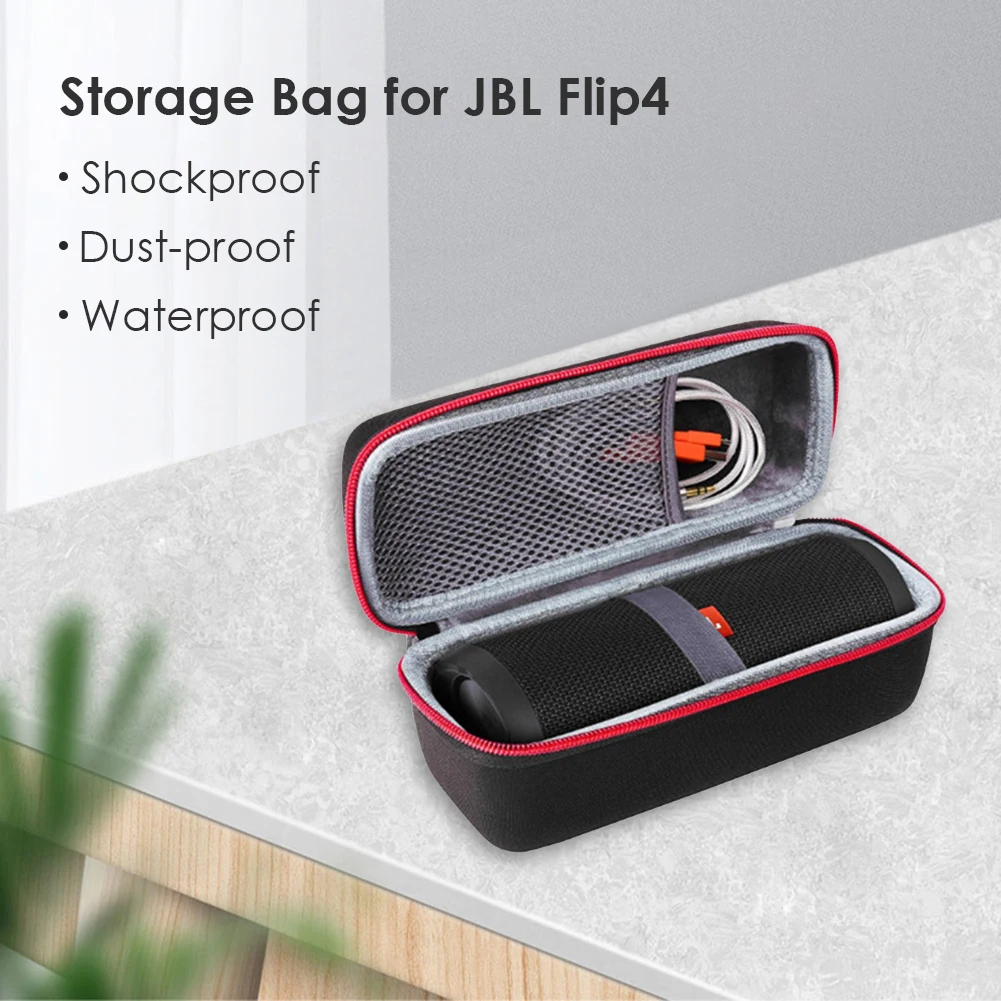 

Дорожный чехол для громкоговорителя JBL Flip 4, водонепроницаемый жесткий корпус, портативный чехол для переноски динамика, чехол для хранения