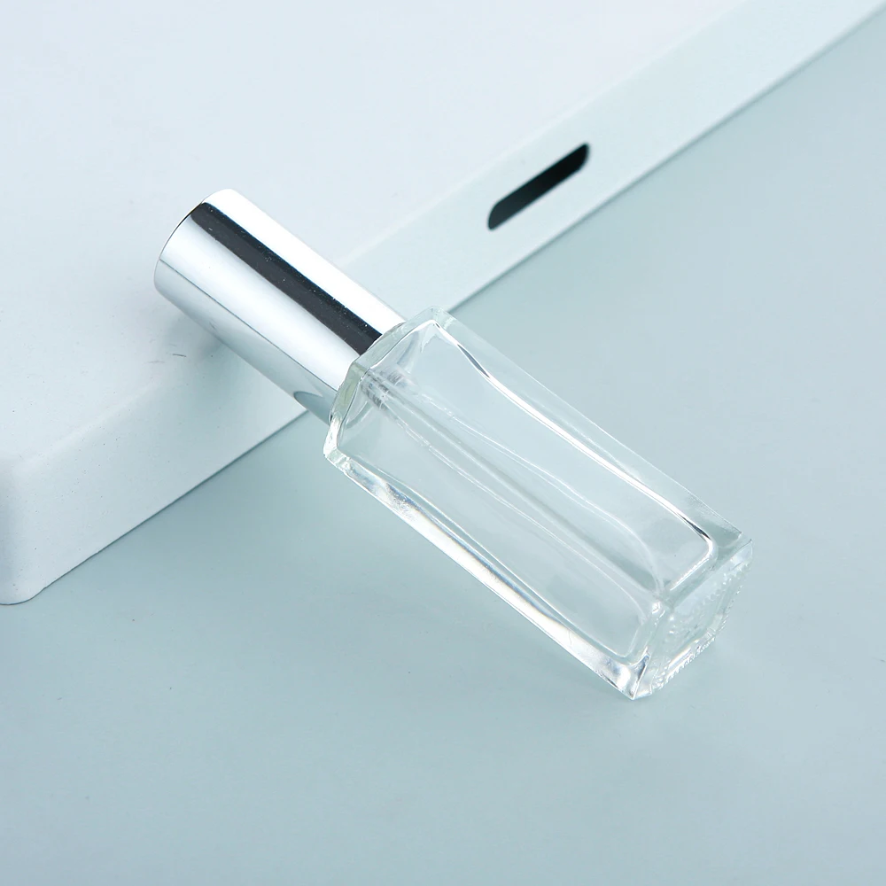 50 Stück/Lot 10ml Dickglas-Parfüm-Sprühflasche Hochwertige Nachfüllbare Quadratische Zerstäuber-Parfümflaschen – Detail 10