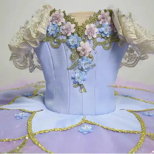 Imagen 2 del producto Tutú de compañía de Ballet profesional elegante, falda de Ballet para niños y adultos, vestido de actuación de grupo de danza de cisne para niñas