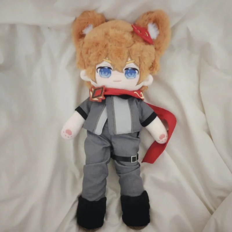 32CM Game Anime  Fatui Childe Tartaglia Cosplay Soft Outfit Plush  Doll and Cloth for Children Christmas Gifts