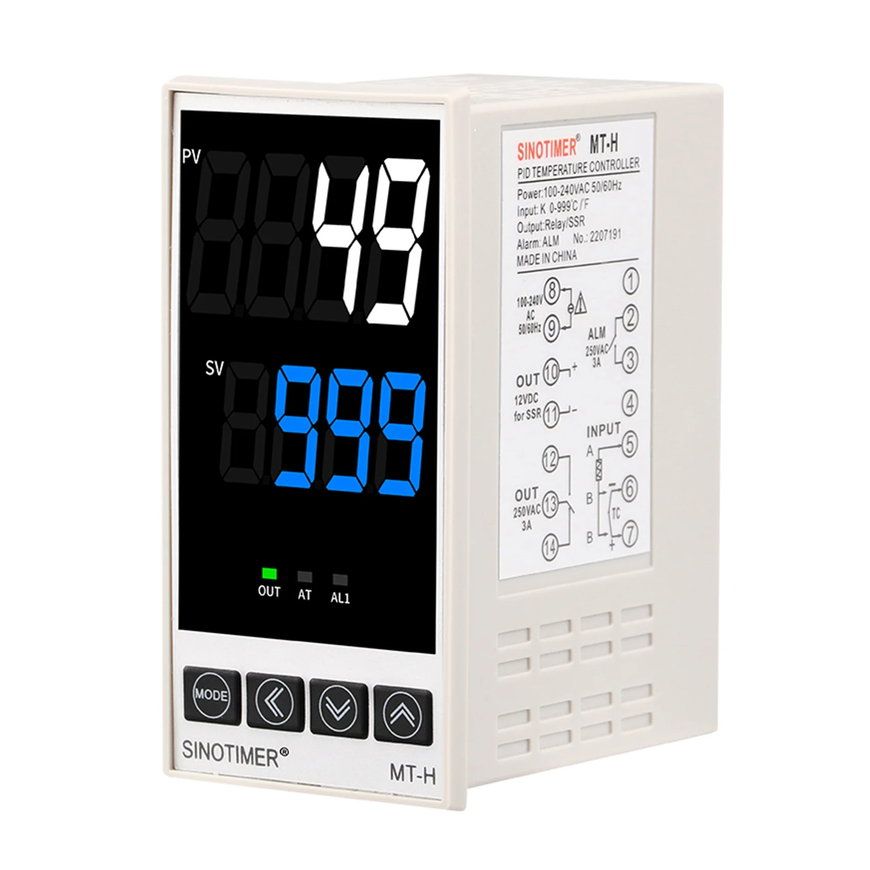 Household Digital Pid Temperature Controller Thermostat for Heating Cooling Instrument Relay/Voltage Output MT-H