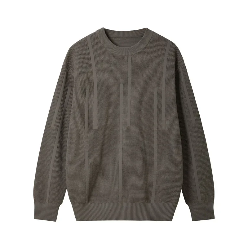 

LIBIELIY Men's Round Neck Sweater, New Spring Style, Pullover, Loose Long-sleeved Sweater, Casual And Versatile Knitted Base Sh