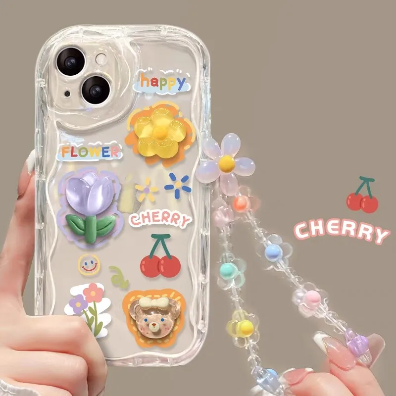 3D Bear Hang Cute Case For Xiaomi Redmi Note 13 Pro 5G 13 12 4G 8 11 10 12 13 Pro Plus 12S Redmi 12 13C 12C 9 10C A2 Plus Cover