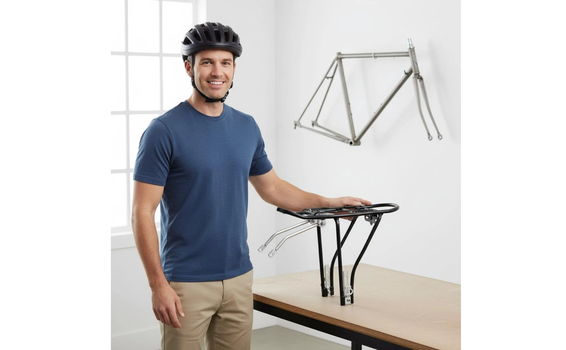 Folding Bike Rear Rack Foldable Adjustable Bike Rear Rack Sturdy for Commuting, Travel