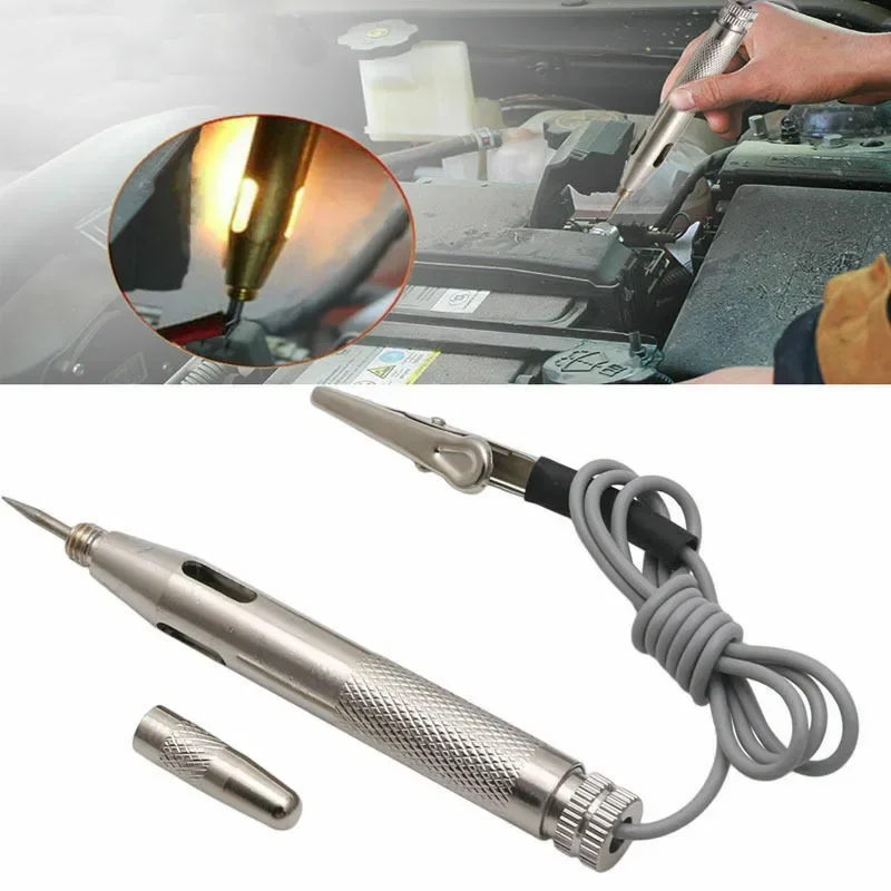 New Safety Tool 1x Convenient Test Probe Pen Tester Pen Silver Small Volume Pencil Tester Unique Voltage 6V-24V