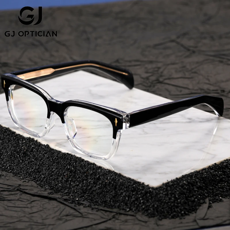 

GJ OPTICIAN модные пластиковые титановые оптические очки по рецепту для мужчин и женщин с защитой от синего света для чтения прогрессивные очки для близорукости