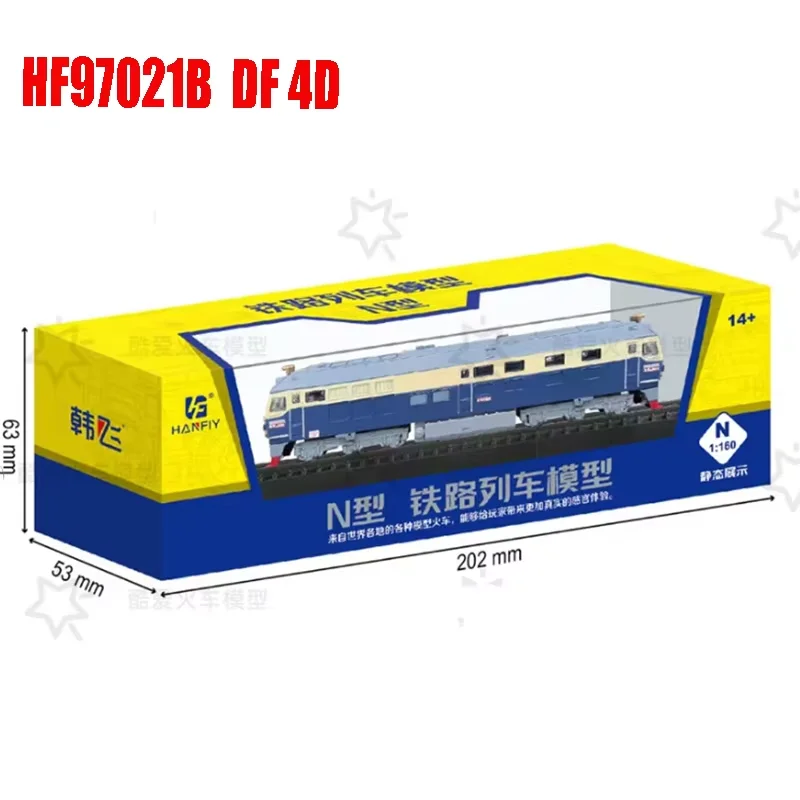 Modelo de Trem de Ferrovia em Liga Metálica HF 1:160 N Tipo DF 4D/SHAO SHAN 8/Série Tokaido 80/Union Pacific FP-7/LNER Classe A1 - Brinquedo de Presente