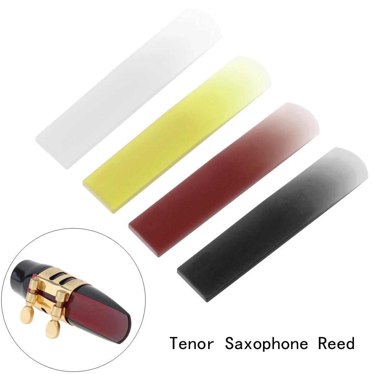 1 Stück/4 Stück Stärke 2.5 Alt-, Tenor-, Sopran-Saxophon-Harzblätter, 4 Farben gemischte Saxophonblätter – Detail 23