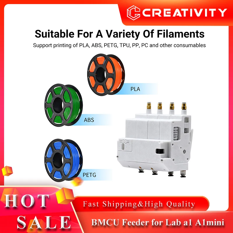 

3D Multi Color Printing BMCU Feeder 370C AMS Lite Continuous and Stable Output Bidirectional Buffering for Lab A1 A1 Mini P1
