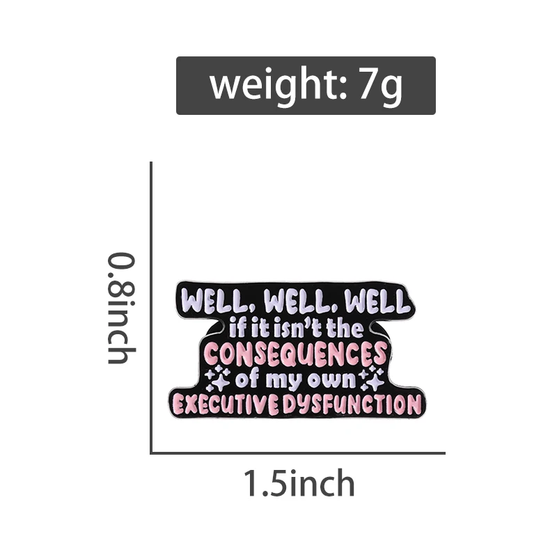 إذا لم يكن عواقب ضعف التنفيذي الخاص بي دبوس المينا الذاتي تقتبس دبابيس شارة قميص التلبيب مجوهرات