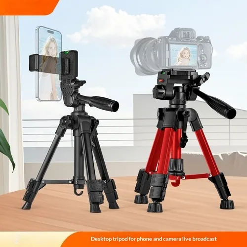 Imagen 1 del producto Trípode Profesional para Teléfono, para Transmisión en Vivo y Selfies, Trípode Portátil de Escritorio para Cámara con Patas Flexibles