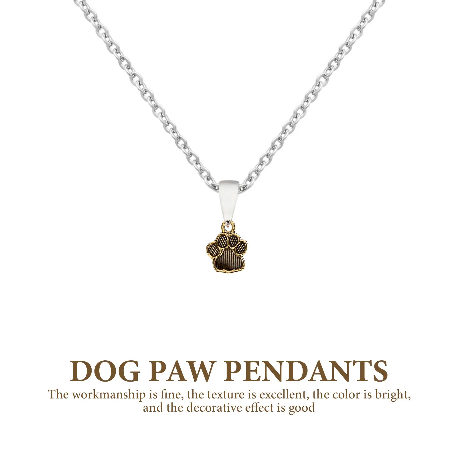 

100Pcs Dog Paw Shaped Charms Metal Pendants DIY Jewelry Accessories Necklace Bracelet Making Crafts Dog Paw Shaped Charms