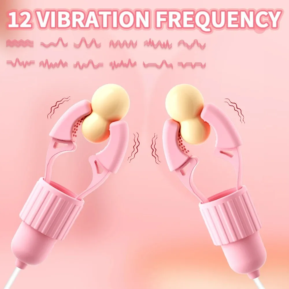 BDSM Clamps Vibrator Nipple Stimulation Clitoris Clip Female Masturbator Sex Toy for Women Breast Massager Couple Flirt Adult18+