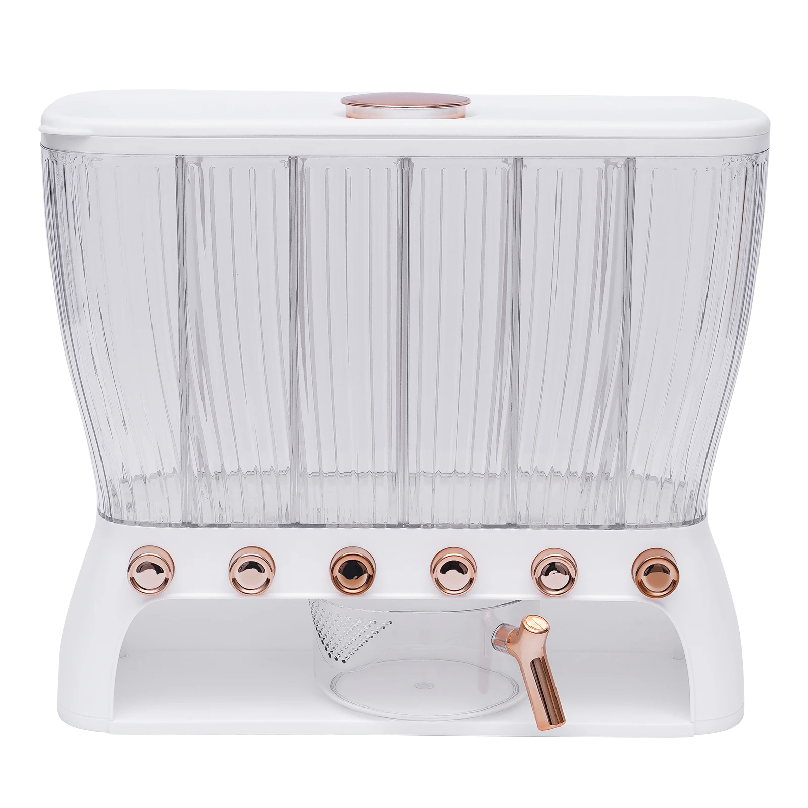 

Диспенсер для сухих продуктов с шестью сетками, контейнер для хранения зерна большой емкости, съемная крышка с уплотнительным кольцом, 10 кг/22,05 фунта, для кухни