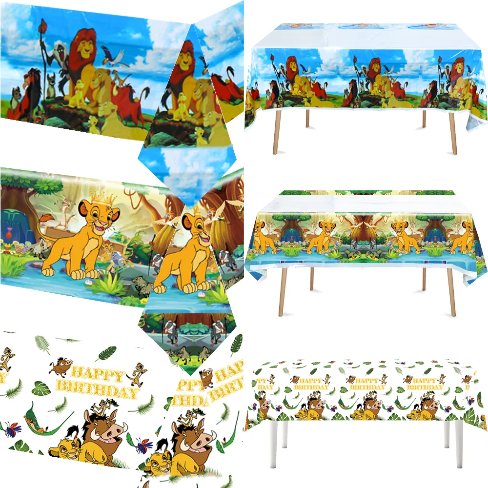 

The Lion King Tablecloth Birthday Party Decor Simba Disposable Table Cloth Table Cover Baby Shower Kids Toy Gift Party Supplies