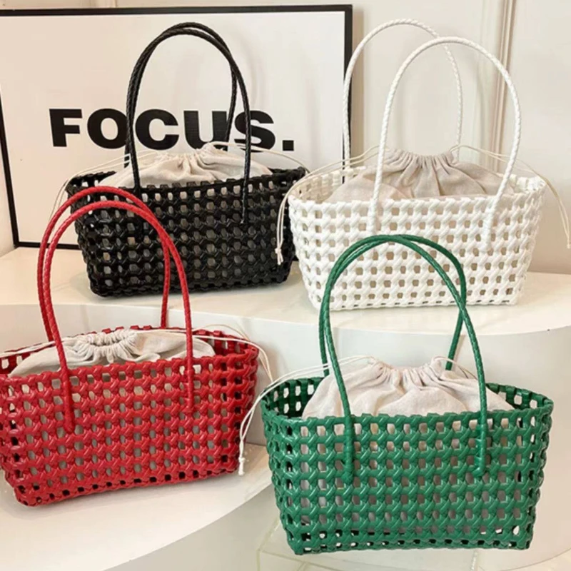 Large Capacity Hollow Weave Beach Tote Bag