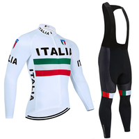 Winter ITALIA 2025 Long Cycling  Jersey Bike Jacket Maillot Pants Set UAE Team Ropa Ciclismo Thermal Fleece Bicycle Clothing