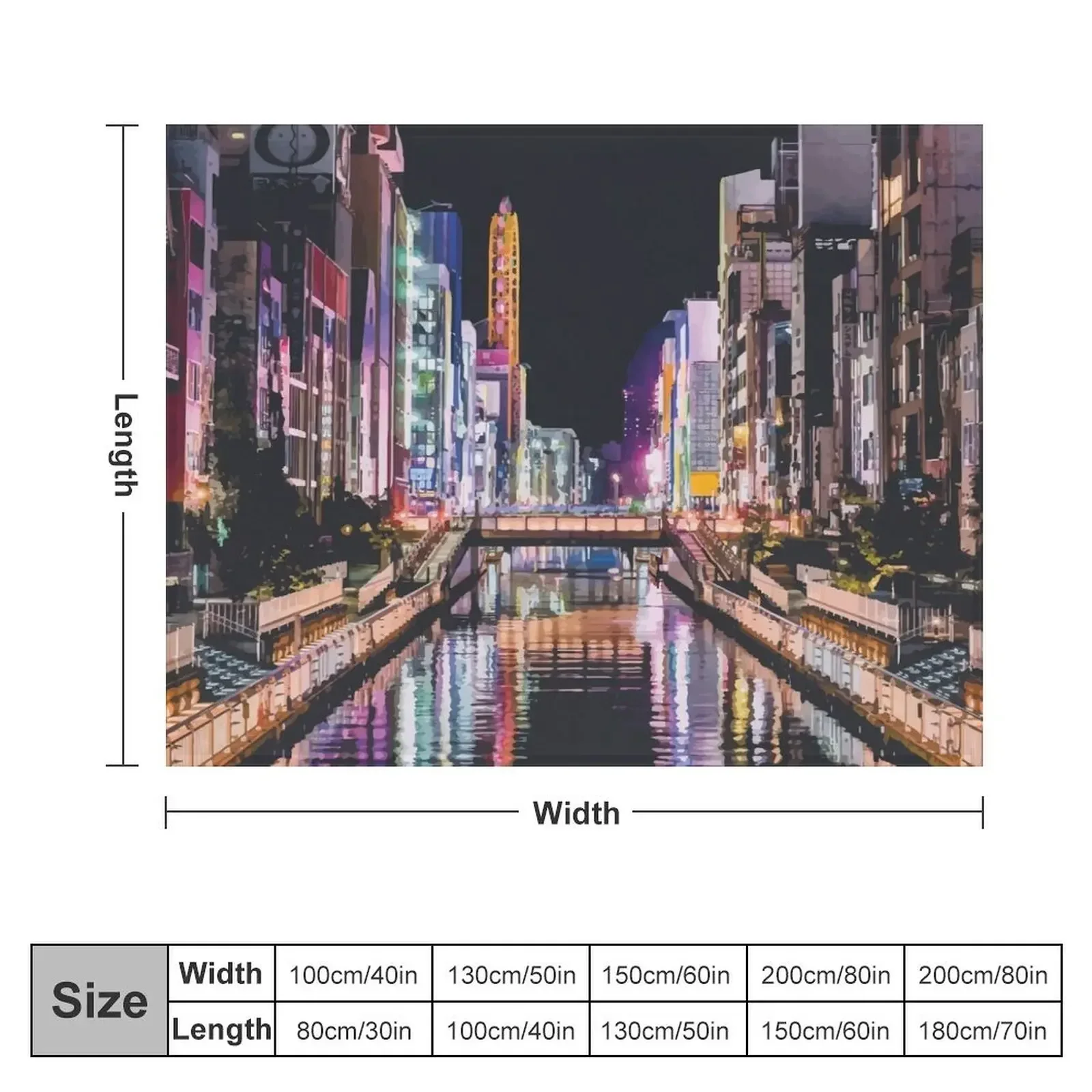 Osaka, Japan Travel Artwork Throw Blanket Custom Baby decorative Quilt Blankets