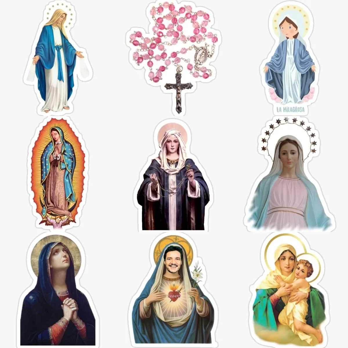 

Virgin Mary Jesus Christ Creative PVC Stickers Accessories for Decorate Car Wall Room Bicycle Motorcycle Off-road Window Table