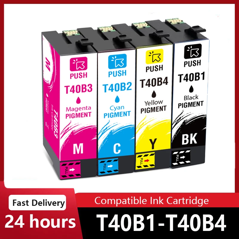 Картриджи T40B1, T40B2, T40B3, T40B4 совместимы с принтерами EPSON SC-T5130, SC-T5130M, SC-T3130, SC-T313ON, SC-T3130N