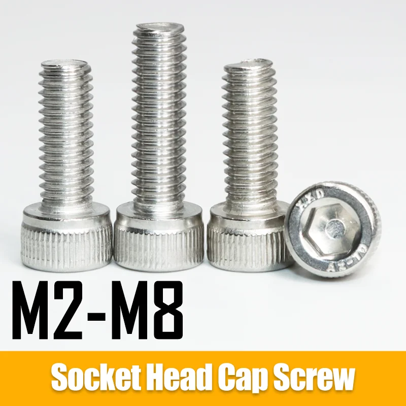 

Stainless Steel Screw Hex Socket Cap Allen Head Game Screws M2 M3 M4 M5 M6 M8 DIN912 Thread Hexagon Computer Bolt Car License