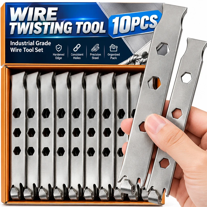 10/1Pcs Fence Wire Twister Tensioning Tool Barb Binding Wire Fence Twisting Fastener Multifunctional Hardware Wrench Tools
