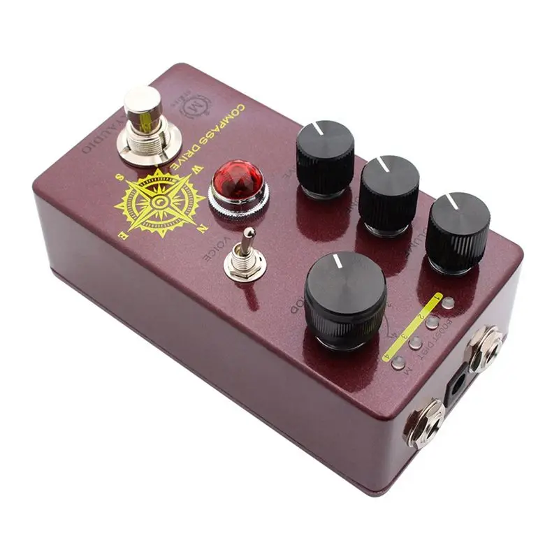 

A61P MOSKYAUDIO COMPAS Гитарная педаль эффектов Overdrive Distortion Boost с функцией True Bypass, аксессуары для гитарных процессоров эффектов
