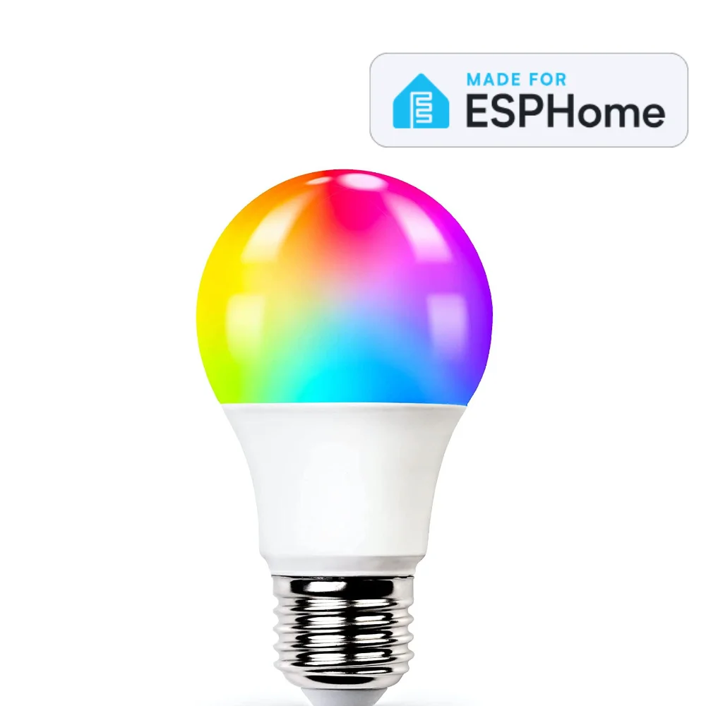 Made For ESPHome Smart Bulb RGBCCT  ESP8285 Works With Home Assistant 15W E27