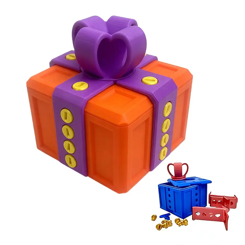 8 سنتيمتر ثلاثية الأبعاد مطبوعة صندوق هدايا مزعج سطح المكتب زخرفة المزحة هدية الإجهاد الإغاثة تمثال التصميم الإبداعي 2026 هدية مضحكة