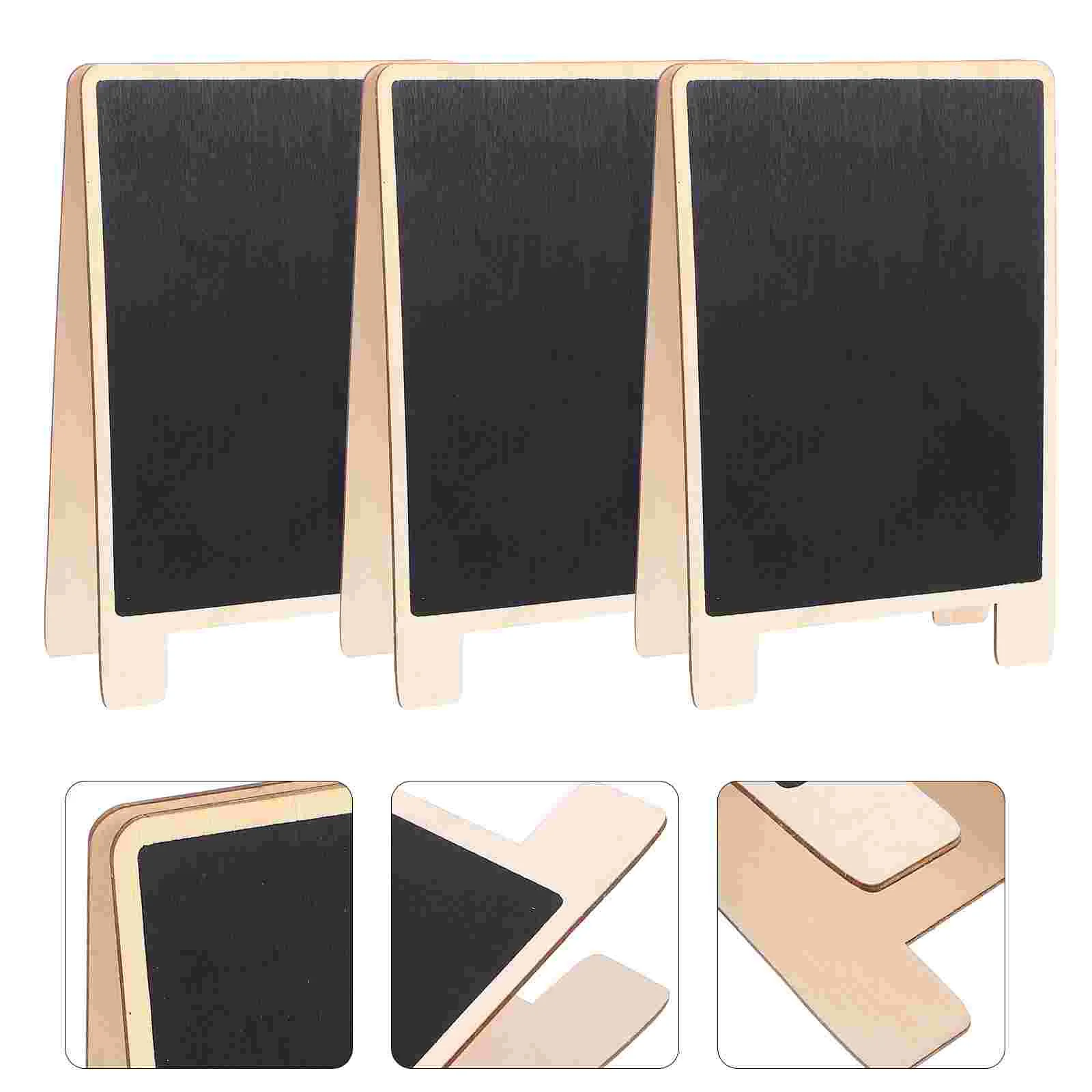 3 uds tablero de mensajes tableros de escritura DIY pizarra etiquetas de letreros notas Blackborads de madera