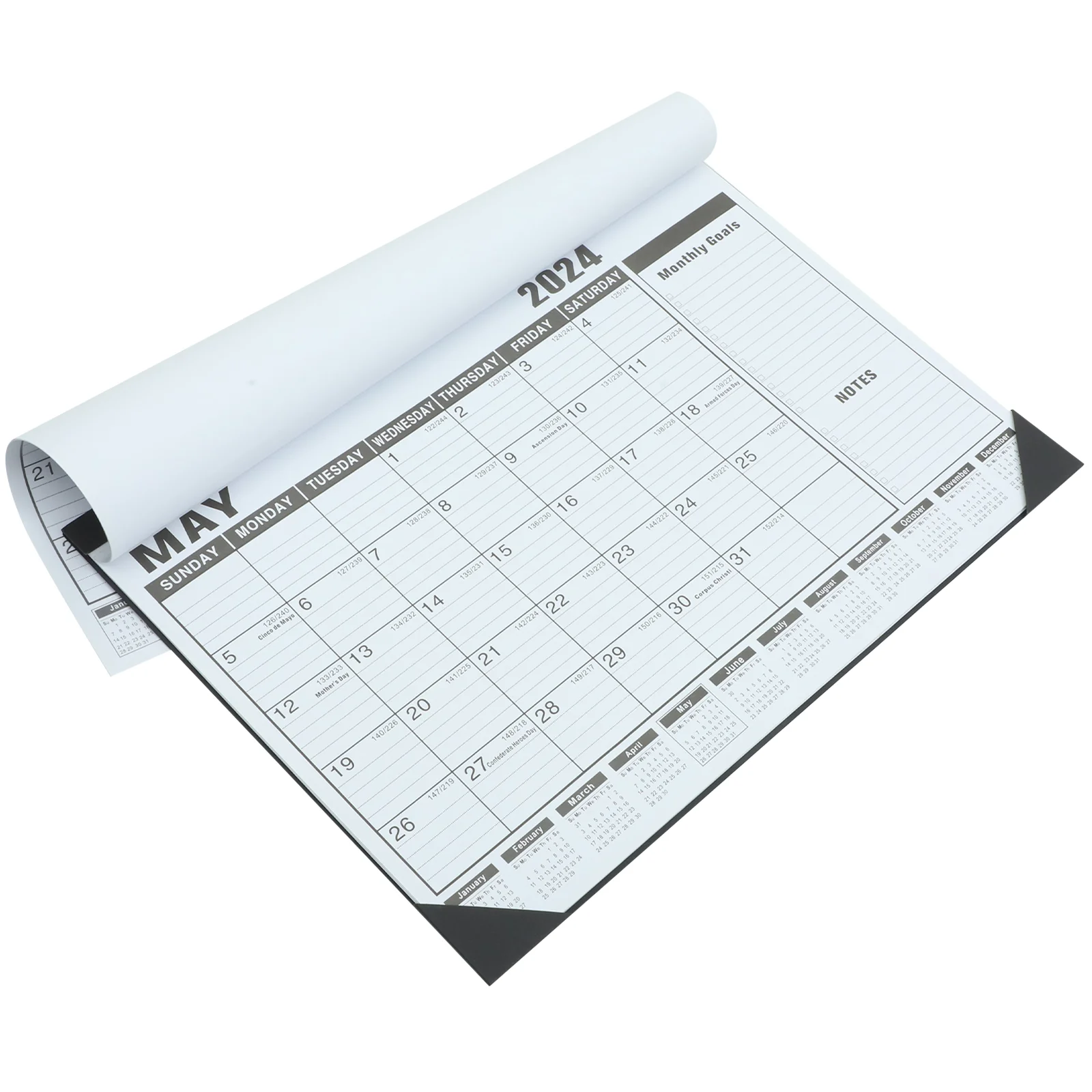 

2024-2025 English Calendar Wall International Holidays Desk (012) Small Monthly Desktop for Office Room