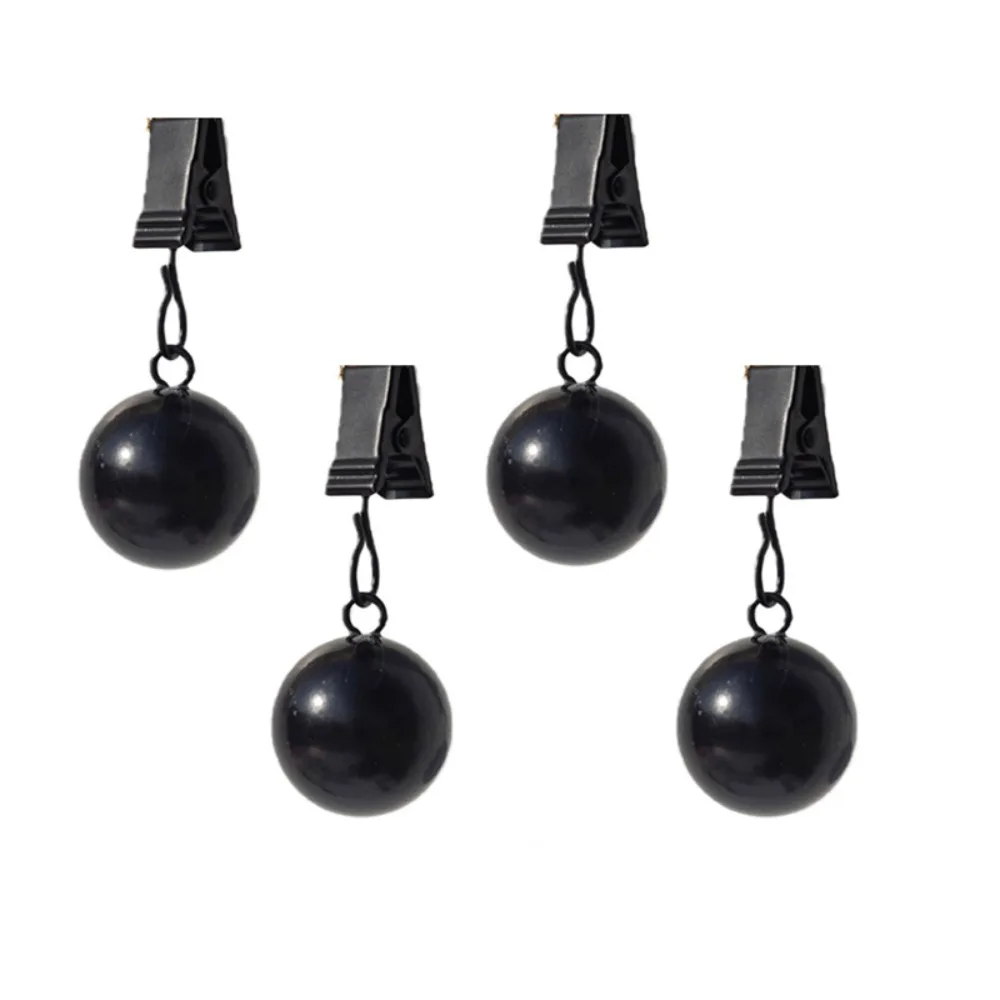 4 pcs Gravity Ball Curtain Weight Ball Windproof with Clip Table Cloth Weights Rustproof Durable Curtain Weights Table Cover