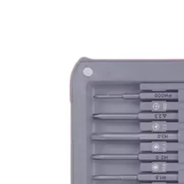 Magnetic 30-in-1 Precision Screwdriver Set with Slide-Activated Bit Release and Secure Lock for Repeated Use in Device Servicing
