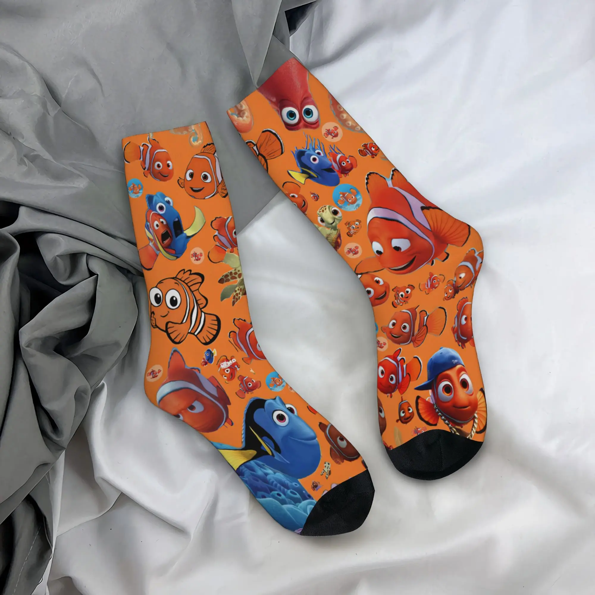 Nemos cartoon fish Gift Dress Socks Merchandise for Unisex Cozy Printing Socks
