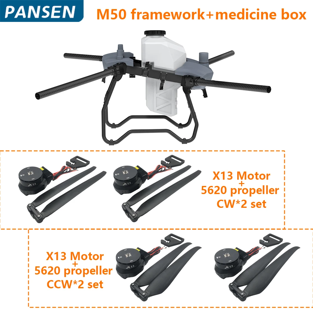 YM M50 50L 50KG X13 motor 5620 propeller Agricultural framework route planning Spraying pesticides on farmland