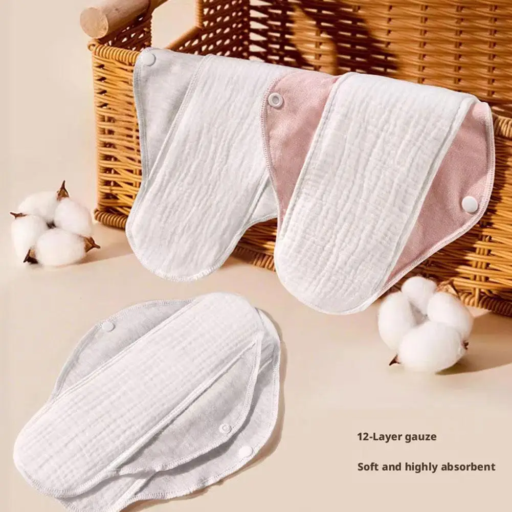 Washable Leak-Proof Sanitary Pad 31cm for Elderly Incontinence, Pure Cotton Waterproof Diaper Reusable Loose Fit Adult Care L7X5
