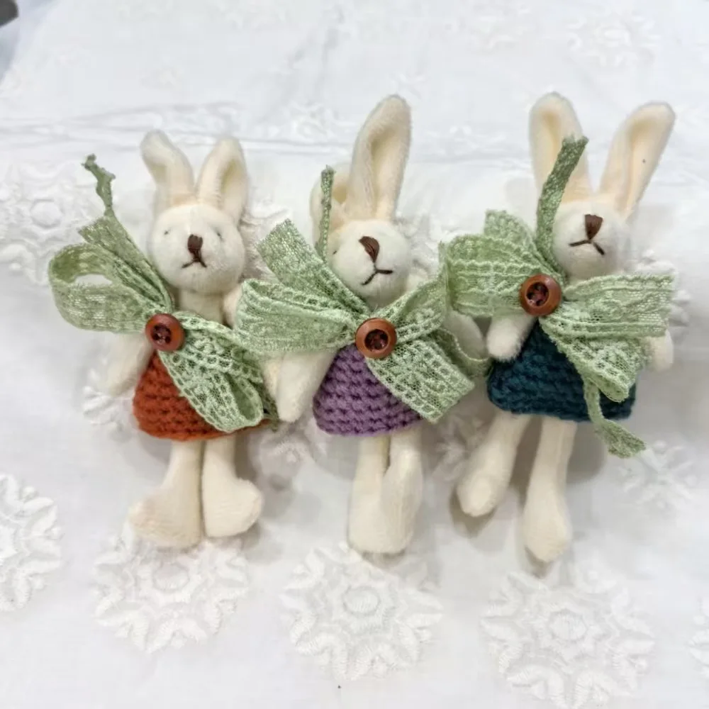 Stuffed Fabric Bunny Brooch Pendant Cute Forest Style Versatile Bag Clothing Sewing Accessory for Women