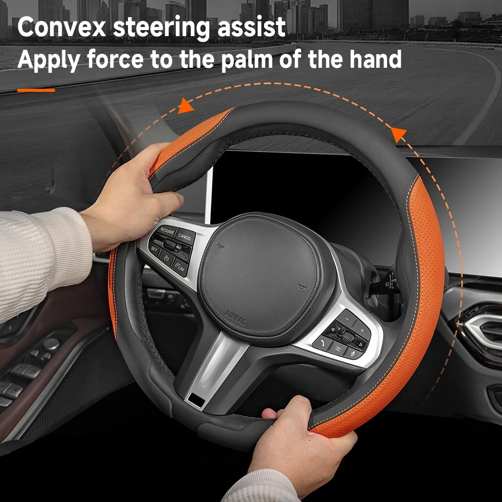For Mazda 3 BP Axela CX-30 CX-50 CX-60 CX-90 MX30 2019-2022 2023 2024 2025 2026 Car Breathable Punching Steering Wheel Cover