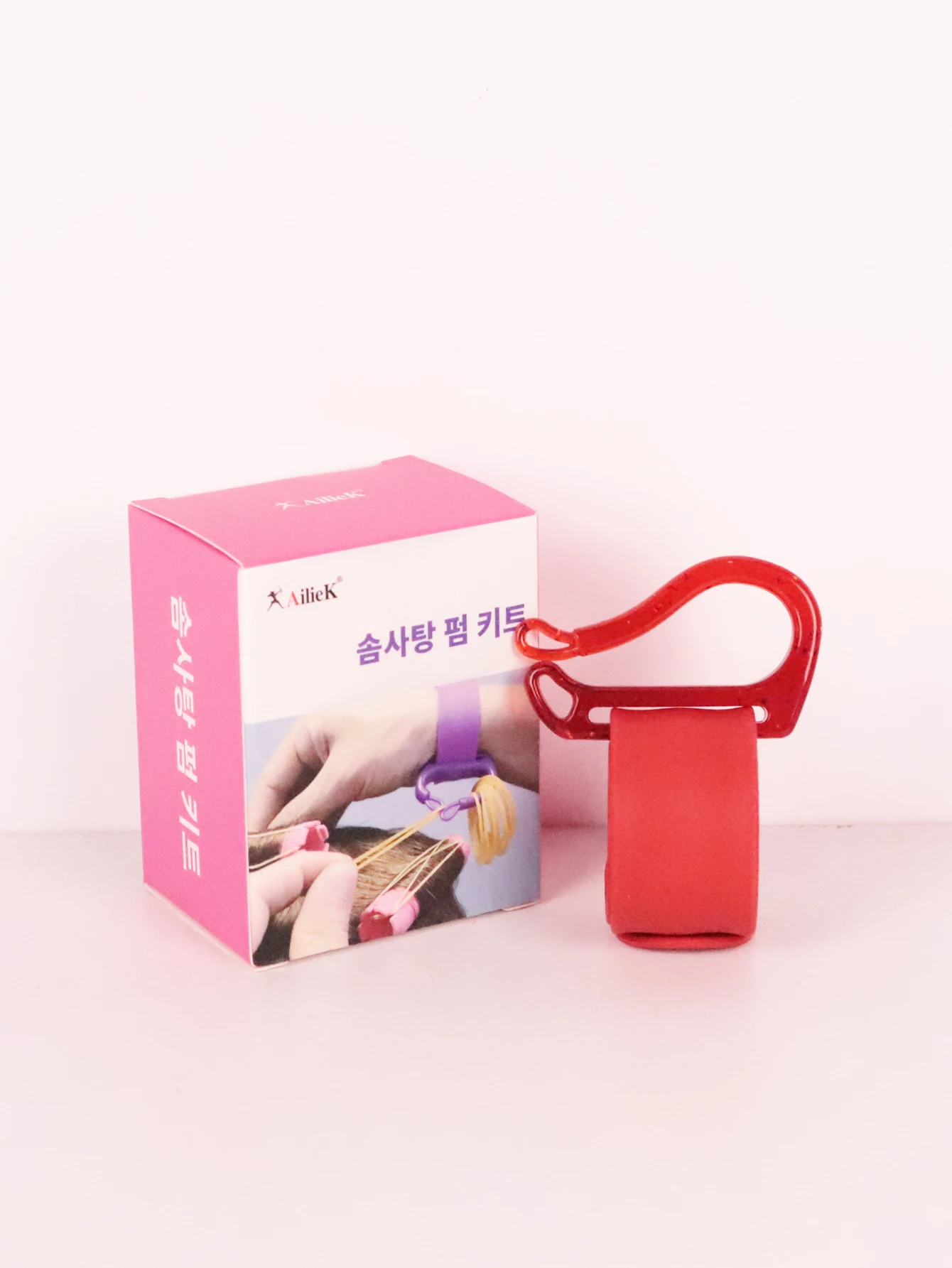 قطعة واحدة من سوار المعصم في صالونات التجميل، سوار معصم لتصفيف الشعر، حامل سوار مطاطي معلق خاص بشعر مستعار حقيقي #1