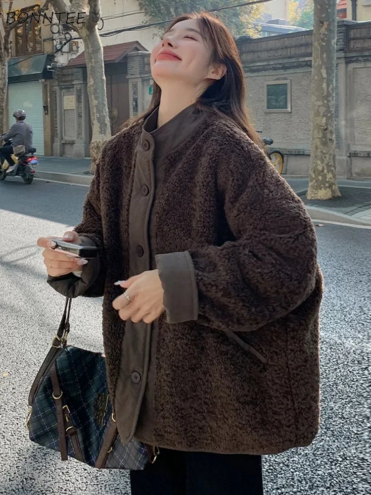 

Parkas Womens Crop Girl Drawstring Multicolour Tether All-Match Stuffed Style Polyester Downcotton-Padded Adjustable Packable