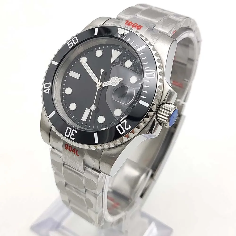 40mm Fashion Automatic Men\'s Mechanical Watch NH35 Movement Waterproof Stainless Steel Vintage Men\'s Watch Night Glow