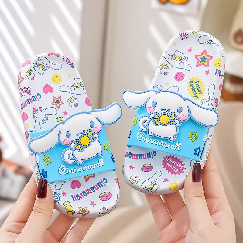 Neue Sanrio Animation Kawaii Hallo Kitty Kuromi meine Melodie Cinna moroll Hausschuhe süße Kinder Sommer rutsch feste Mädchen Hausschuhe Geschenk